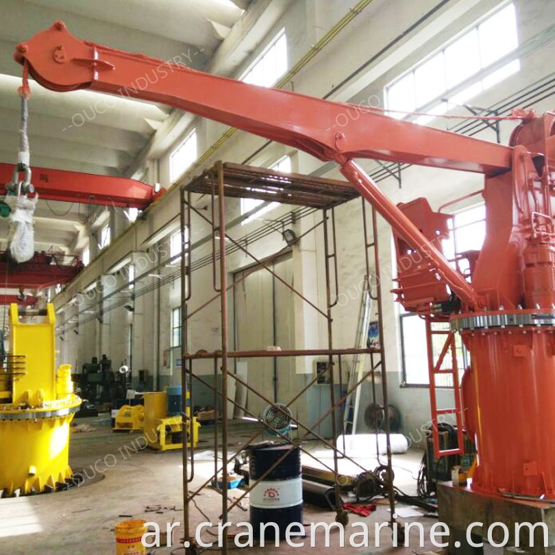 Stiff boom marine crane